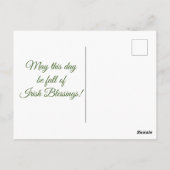 Happy St.Patrick's Day Briefkaart (Achterkant)
