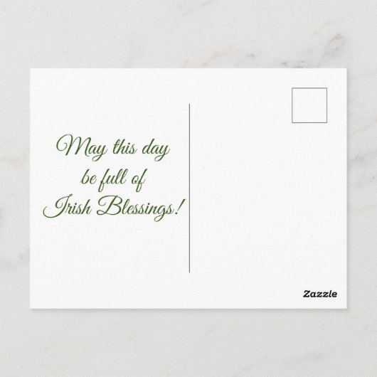 Happy St.Patrick's Day Briefkaart (Achterkant)