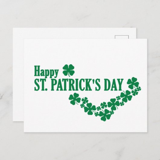 Happy St. Patrick's Day Briefkaart (Voorkant / Achterkant)