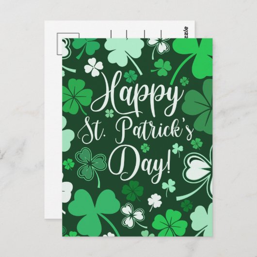 Happy St. Patrick's Day Briefkaart (Voorkant / Achterkant)