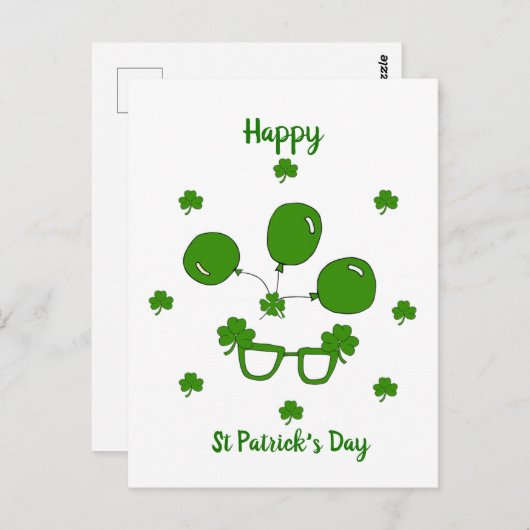 Happy St Patrick's Day Briefkaart (Voorkant / Achterkant)