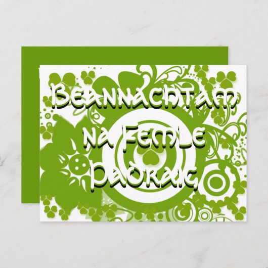 Happy St. Patrick's Day Briefkaart (Voorkant / Achterkant)