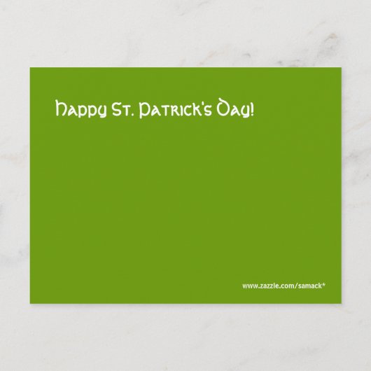 Happy St. Patrick's Day Briefkaart (Achterkant)