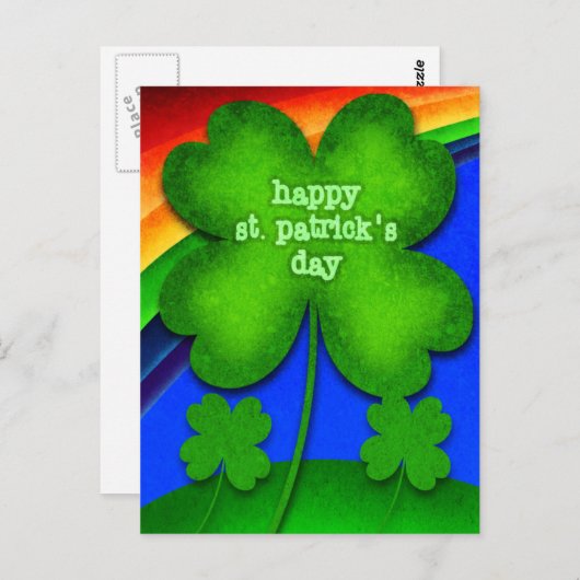 Happy St. Patrick's Day Briefkaart (Voorkant / Achterkant)