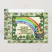 Happy St. Patricks Day Briefkaart (Voorkant / Achterkant)