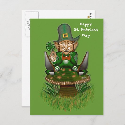 Happy St. Patrick's Day Briefkaart (Voorkant / Achterkant)