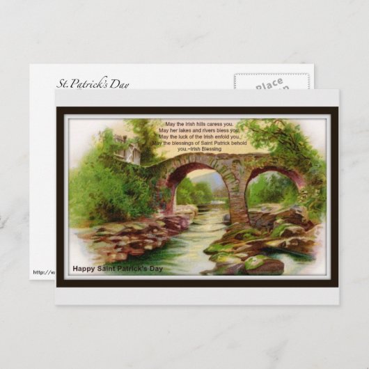 Happy St. Patrick's Day Briefkaart (Voorkant / Achterkant)