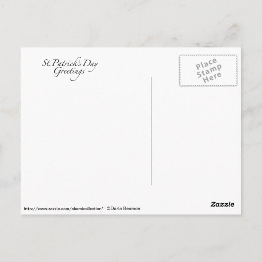 Happy St. Patrick's Day Briefkaart (Achterkant)