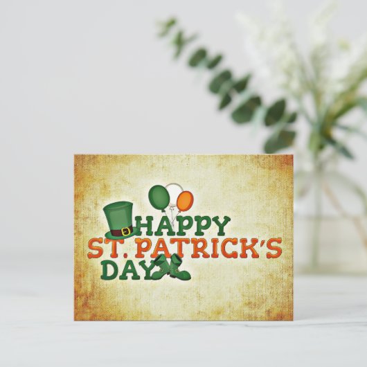 Happy St. Patrick's Day Briefkaart (Staand voorkant)