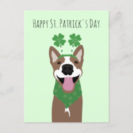 Happy St Patricks Day Brown Dog Green Briefkaart