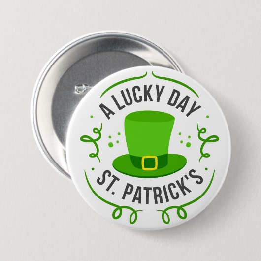 Happy St. Patrick's Day Button (Voorkant /achterkant)