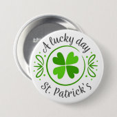 Happy St. Patrick's Day Button (Voorkant /achterkant)