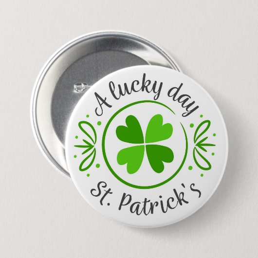 Happy St. Patrick's Day Button (Voorkant /achterkant)