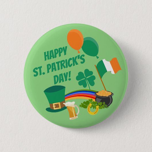 Happy St. Patrick's Day Button (Voorkant)