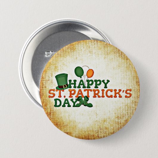 Happy St. Patrick's Day Button (Voorkant /achterkant)