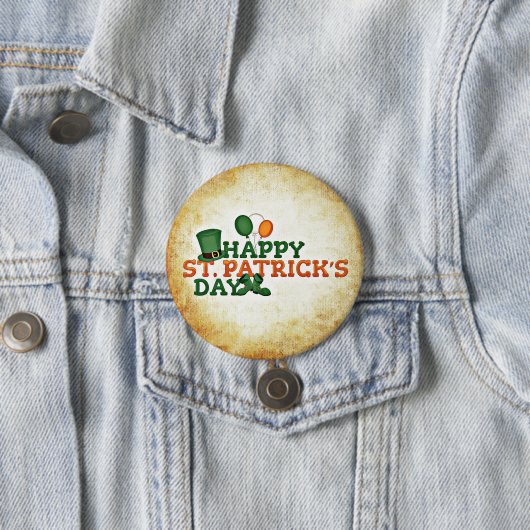 Happy St. Patrick's Day Button (In situ)