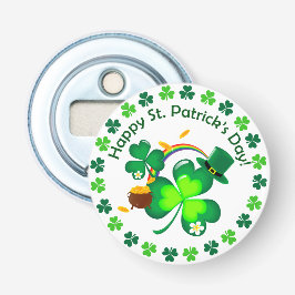 Happy St. Patrick's Day Button Flesopener