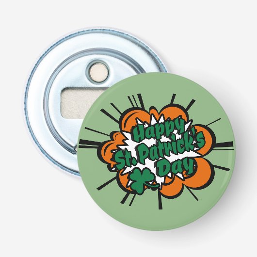 Happy St. Patrick's Day Button Flesopener (Voorkant)