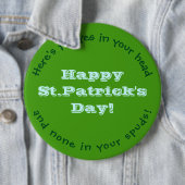 Happy St.Patrick's Day Button / HUMOROUS / AANPASB (In situ)