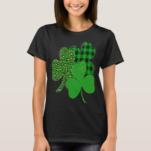 Happy St Patrick's Day  C Lucky Shamrock Irish T-shirt (Voorkant)