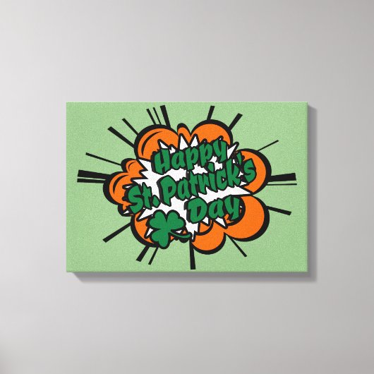 Happy St. Patrick's Day Canvas Afdruk (Voorkant)