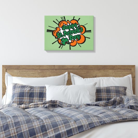 Happy St. Patrick's Day Canvas Afdruk (Insitu (Slaapkamer))