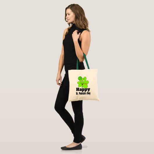Happy St. Patrick's Day Canvas tas (Voorkant (model))