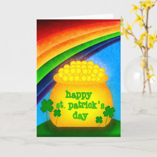 Happy St. Patrick's Day Card Kaart (Gele Bloem)