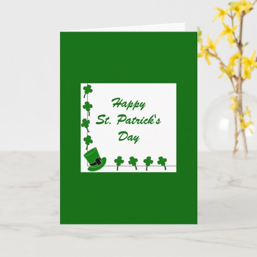 Happy St. Patrick's Day Card Kaart (Gele Bloem)