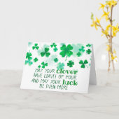 Happy St. Patrick's Day Card Kaart (Gele Bloem)