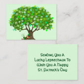 Happy St. Patrick's Day Card Notitiekaartje (Voorkant / Achterkant)