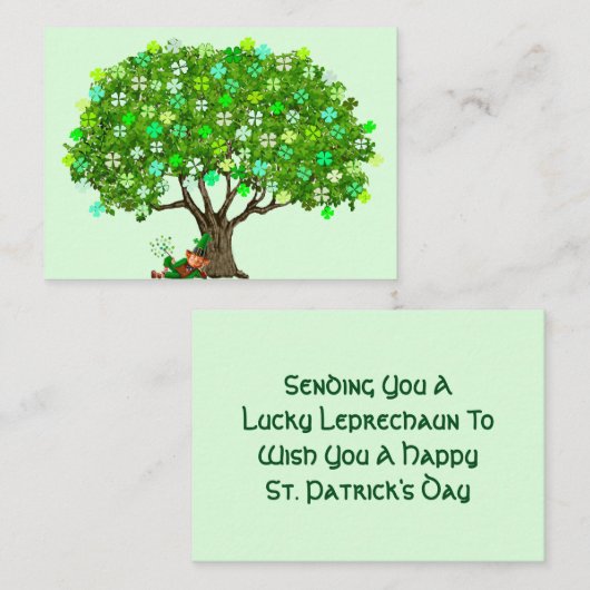 Happy St. Patrick's Day Card Notitiekaartje (Voorkant / Achterkant)