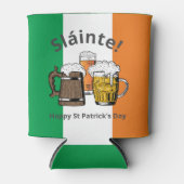 HAPPY ST PATRICK'S DAY Cartoon Beers Sláinte! Blikjeskoeler (Voorkant)