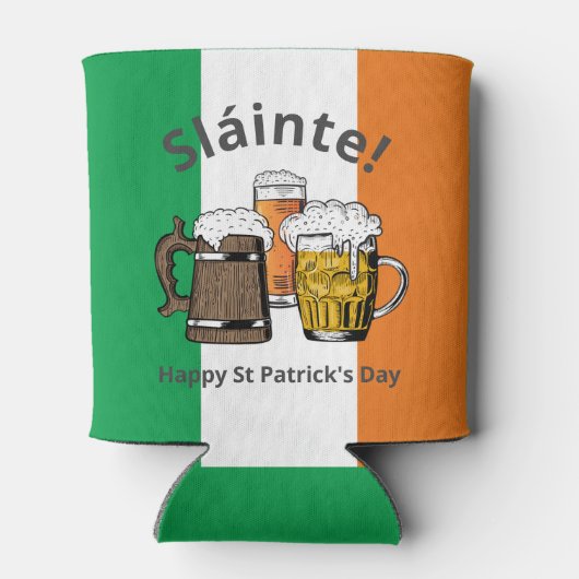 HAPPY ST PATRICK'S DAY Cartoon Beers Sláinte! Blikjeskoeler (Achterkant)