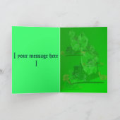 Happy St. Patricks Day Cat Kaart (Binnen)