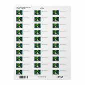 Happy St. Patrick's Day Cat return address label (Full Sheet)