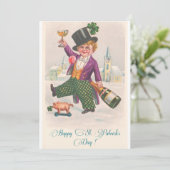 Happy St. Patrick's Day Champagne Boy Kaart (Staand voorkant)