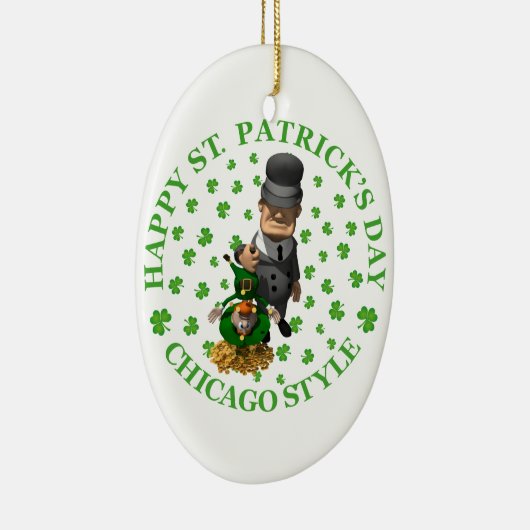 Happy St. Patrick's Day - Chicago Style Keramisch Ornament (Rechts)