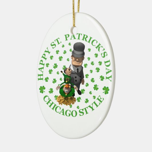 Happy St. Patrick's Day - Chicago Style Keramisch Ornament (Links)