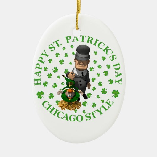 Happy St. Patrick's Day - Chicago Style Keramisch Ornament (Voorkant)