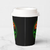 Happy St. Patrick's Day Circle Design-63501 Papieren Bekers (Rechts)