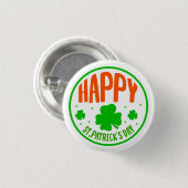 Happy St. Patrick's Day Circle Design-63501 Ronde Button 3,2 Cm (Voorkant /achterkant)