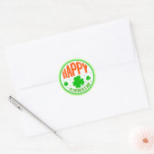Happy St. Patrick's Day Circle Design-63501 Ronde Sticker (Envelop)