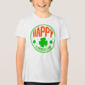 Happy St. Patrick's Day Circle Design-63501 Tri-Blend Shirt (Voorkant)