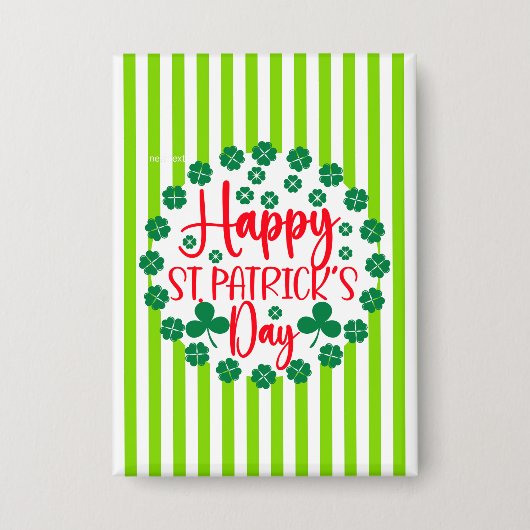 Happy St. Patrick's Day Circle Design-63502 Button (Voorkant)