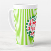 Happy St. Patrick's Day Circle Design-63502 Latte Mok (Linkerhoek)