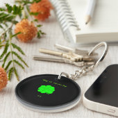 Happy St. Patrick's Day Circle Sleutelhanger (Voorkant Rechts)