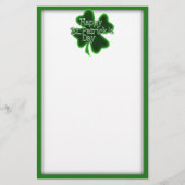 Happy St. Patricks Day Clover Briefpapier (Voorkant)