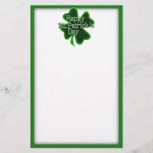 Happy St. Patricks Day Clover Briefpapier