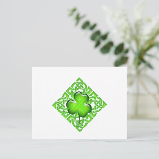 Happy St. Patrick's Day Clover Gift Briefkaart (Staand voorkant)